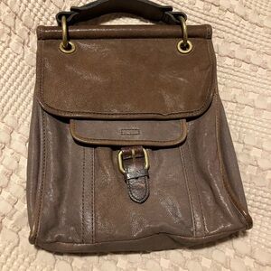 Fossil Brown Leather Crossbody Bag